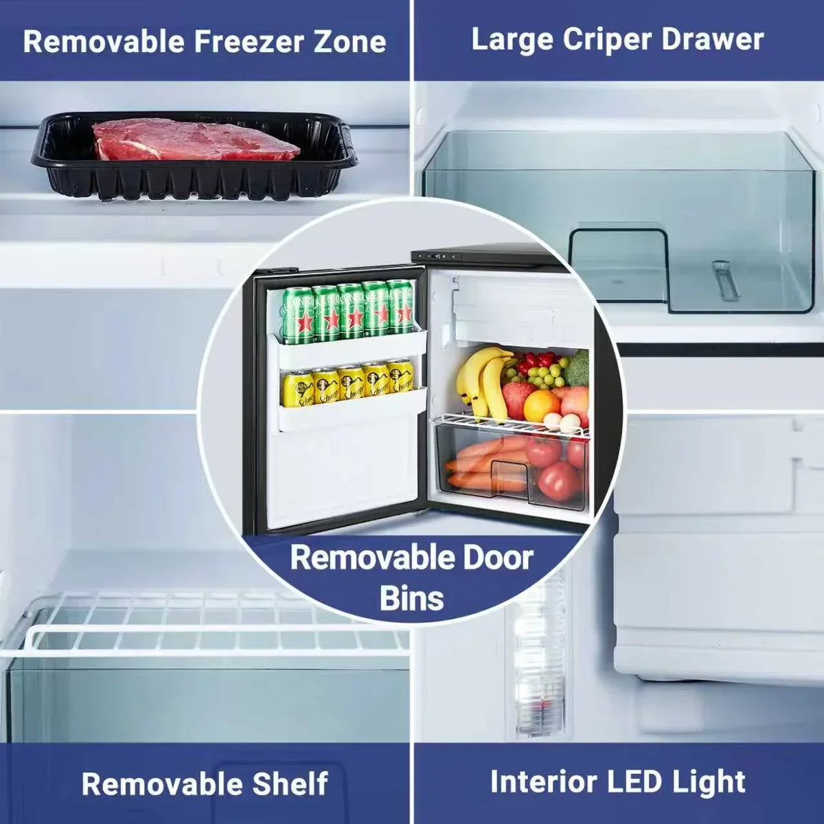 2026 NewBODEGACOOLER 12 Volt Refrigerator, RV Refrigerator APP Control, 65L(2.3cu.ft.) RV Fridge Freezer, Car Refrigerator with Lock, (4a. -46a. ) Travel Compressor Cooler 12/24V DC for Truck, RV, Camping