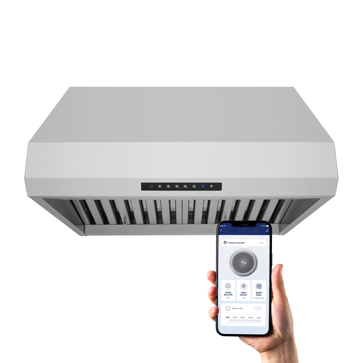 2026 New Hauslane | PRO Series PRO500 36" | Versitile Under Cabinet or Wall Mounted Range Hood | with Smart App Control and LED in Stainles Steel