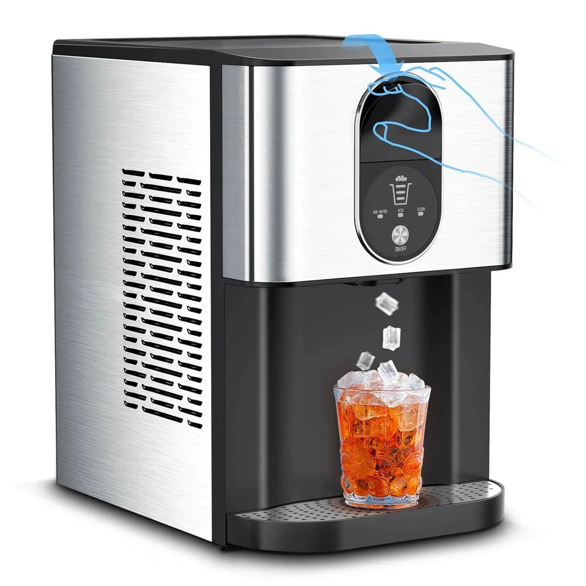 2026 New44lbs/24H Nugget Ice Maker Countertop Dispenser