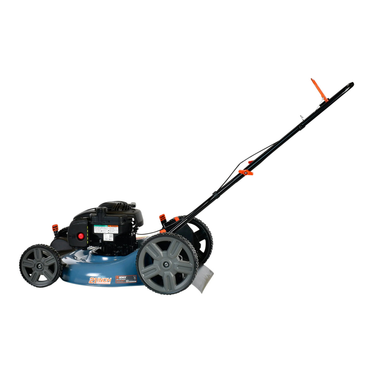 2026 NewSENIX Gas Lawn Mower, 21-Inch, 125 cc 4-Cycle Briggs & Stratton Engine, 2-In-1 Push Lawnmower, 6-Position Height Adjustment with 11-Inch Rear Wheels, LSPG-M4, Blue