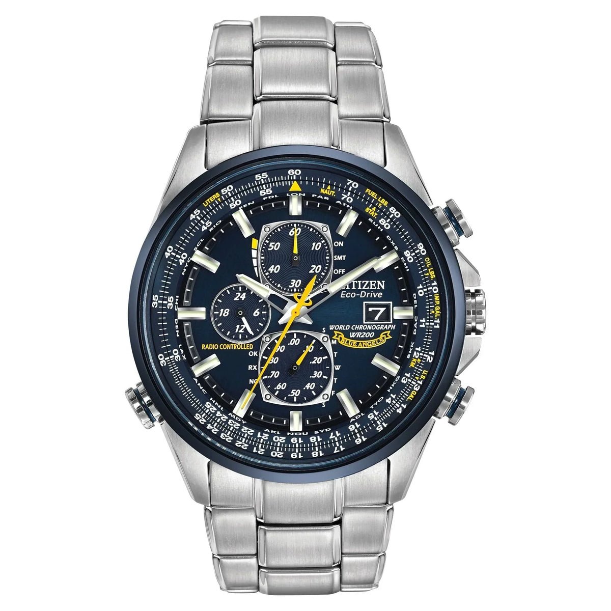 2026 NewCitizen Men's Eco Drive Blue Angels World Chronograph AT Watch AT8020-54L