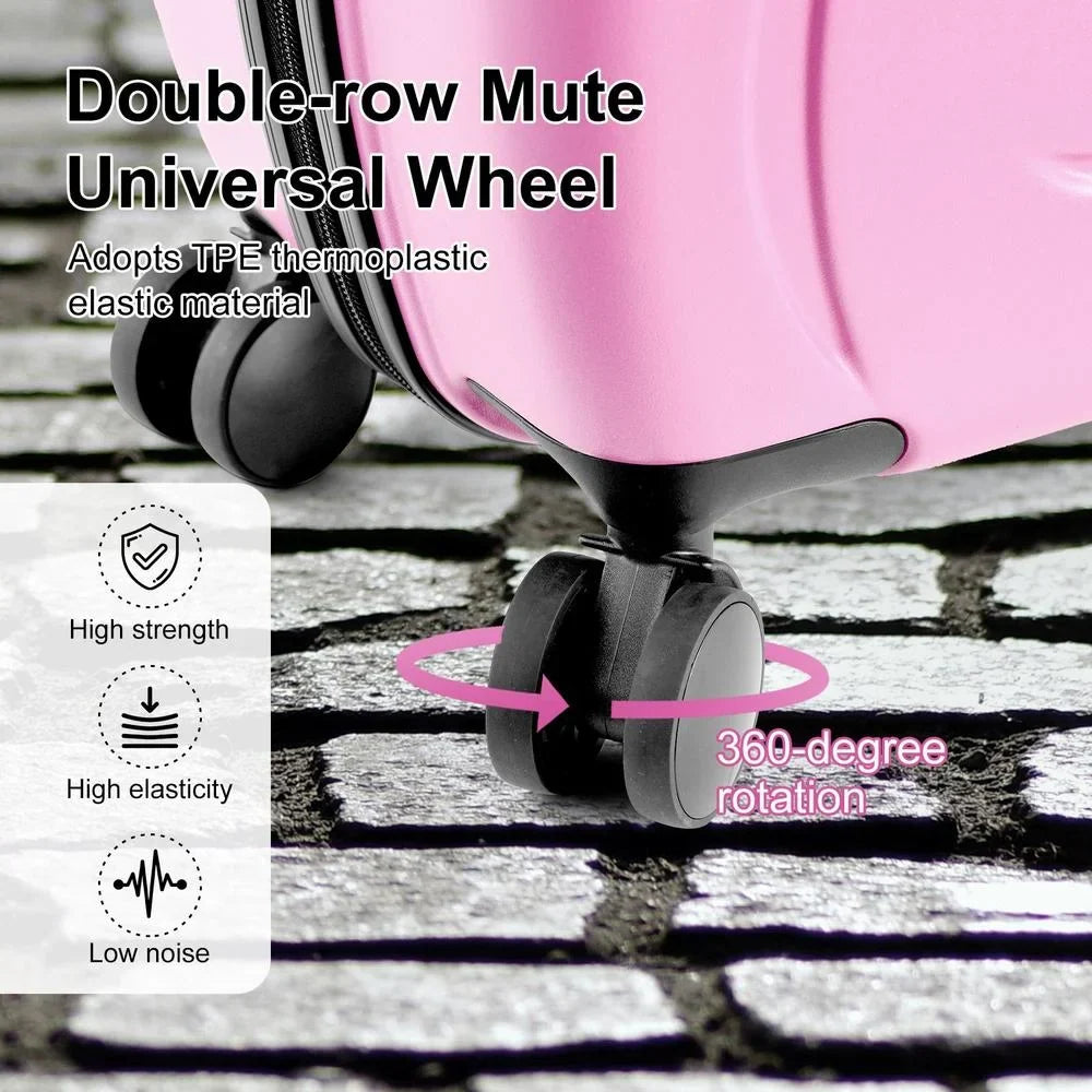 2026 NewTOHU Kids Luggage, Kids Ride-on Luggage with Spinner Wheels Suitcase, Kid's Ride-On Suitcase Help Your Child Relax