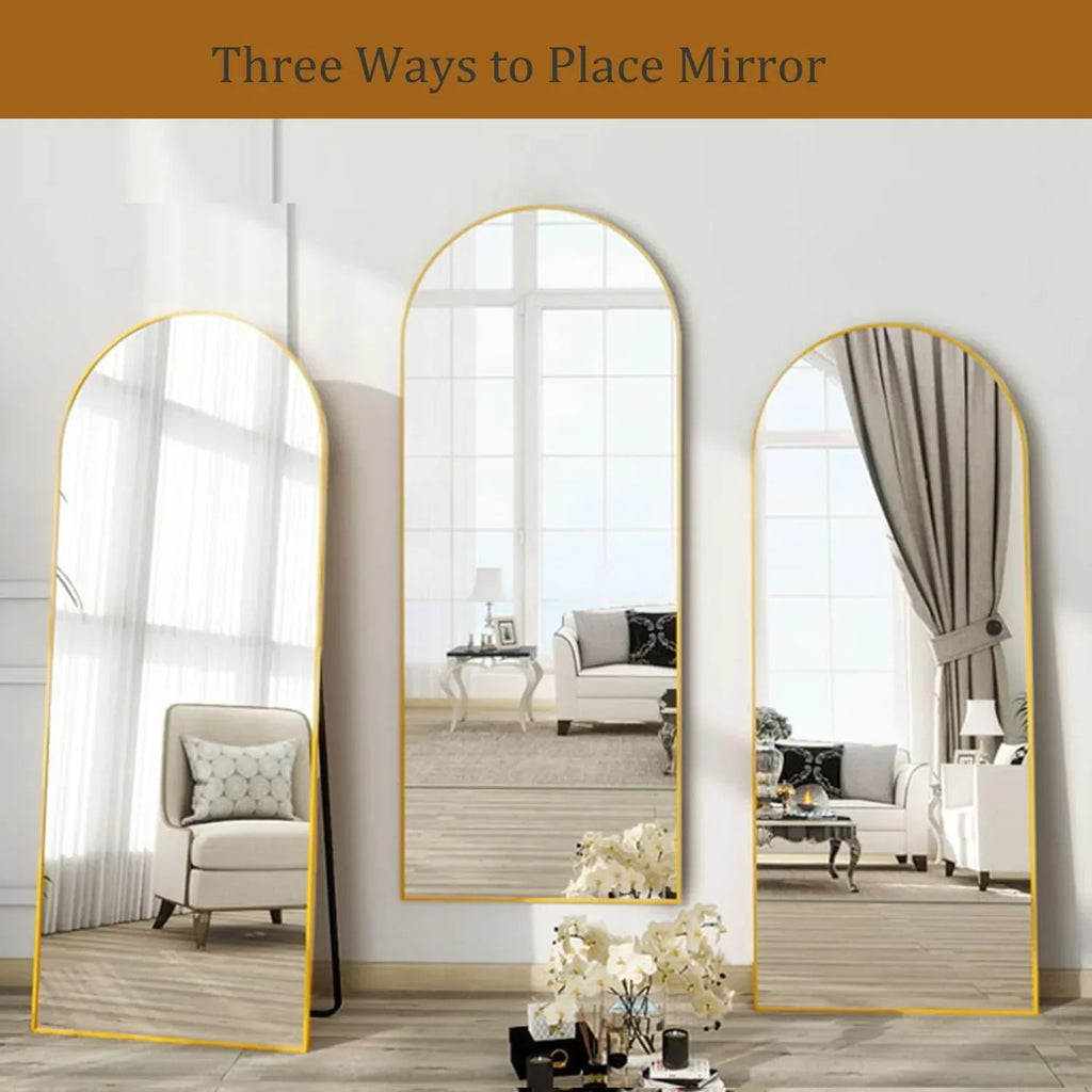 2026 NewArched Full Length Mirror, 71"x26" Large Floor Standing Body Mirror with Stand, Gold