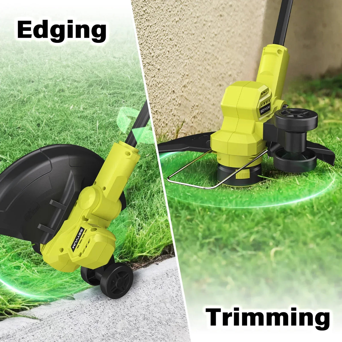 2026 New20V Cordless Lawn Care Combo Kit - 12" String Trimmer & Weed Trimmer with 6 Spool Lines, Electric Leaf Blower for Edging & Cleanup, 4.0Ah Battery & Charger
