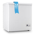 2026 NewDEMULLER Chest Freezer 5.0 Cu. ft Removable Stainless Steel Basket Mini Freezer White YX-110
