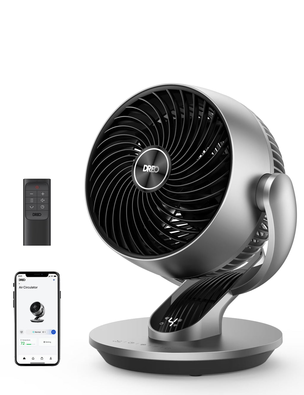 2026 NewDreo 10.24 in 4-Speed Oscillating 343 CFM Air Circulator Fan