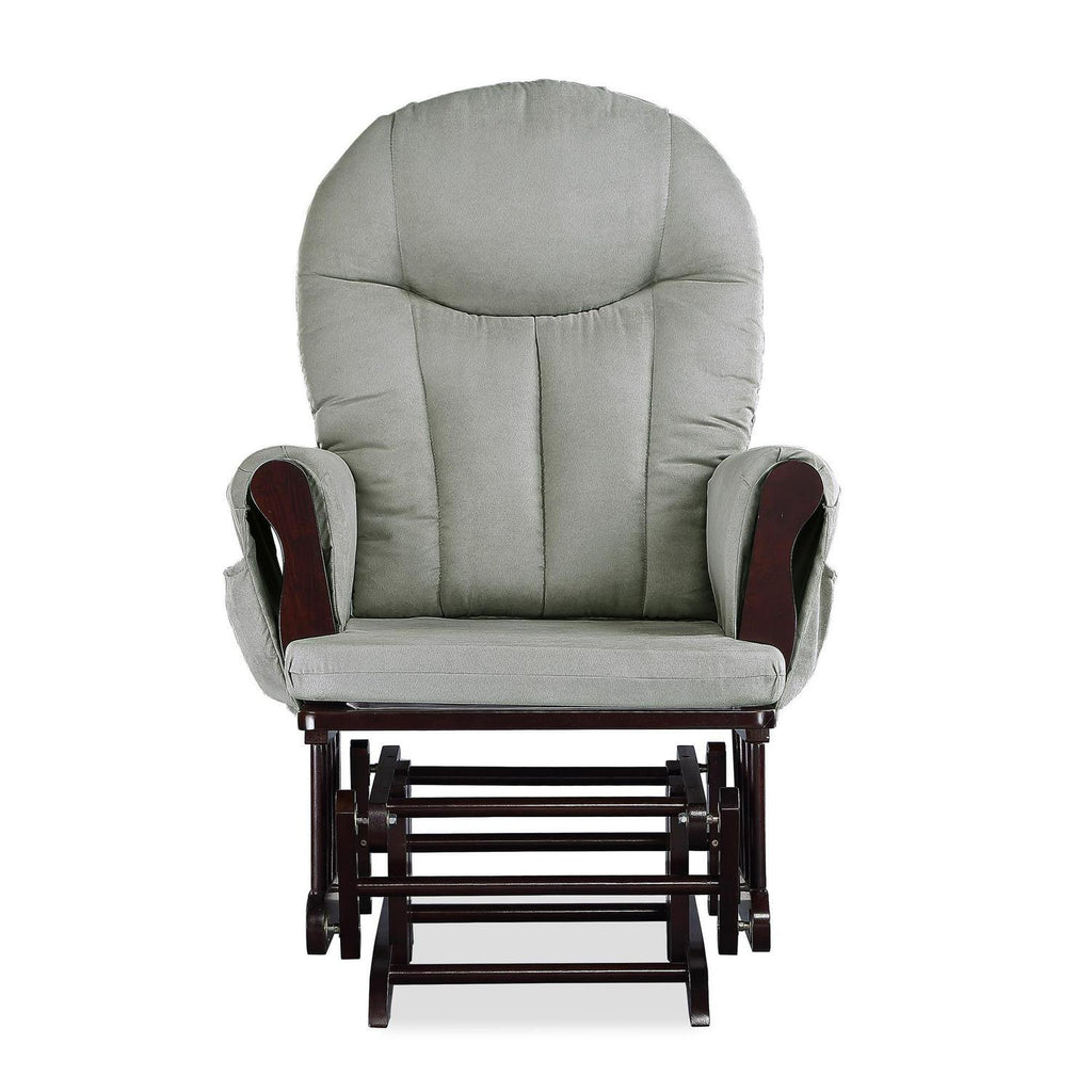 2026 NewBaby Relax Huntington Glider Rocker. Gray and Espresso