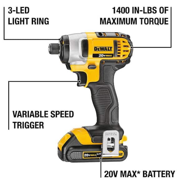 2026 New20V MAX Cordless 10 Tool Combo Kit with (2) 20V 2.0Ah Batteries, Charger, and Bag