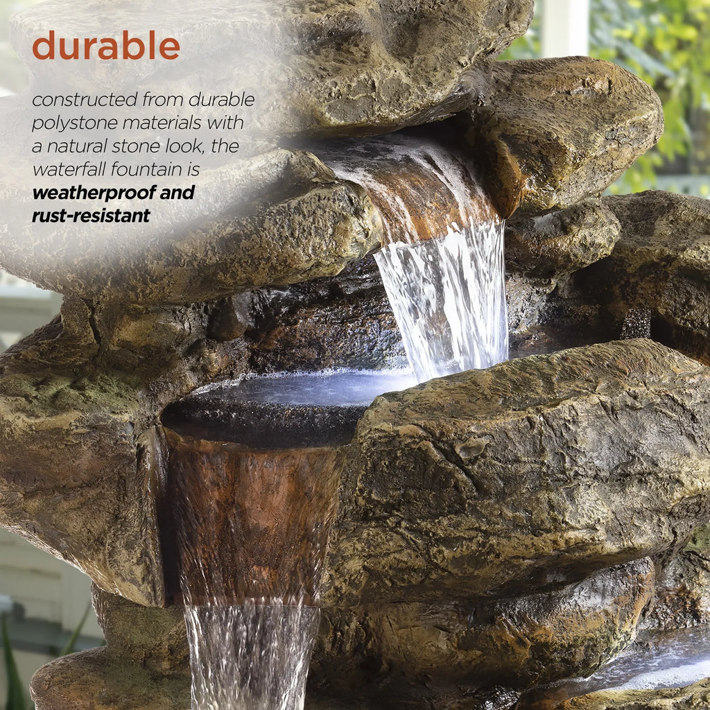 2026 NewAlpine Corporation 6-Tier Amazonian Water Fountain with LED Lights