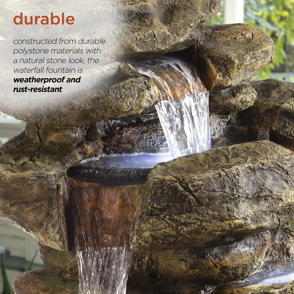 2026 NewAlpine Corporation 6-Tier Amazonian Water Fountain with LED Lights