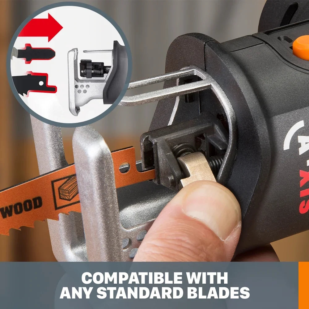 2026 NewWorx WX550L 20V Power Share Axis Cordless Reciprocating & Jig Saw (Battery & Charger Included)