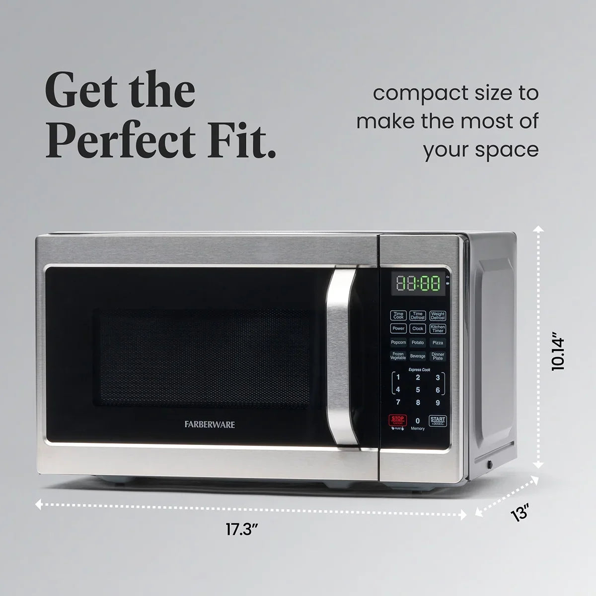 2026 NewFarberware 1.1 Cu. Ft. 1000-Watt Compact Microwave Oven, Black