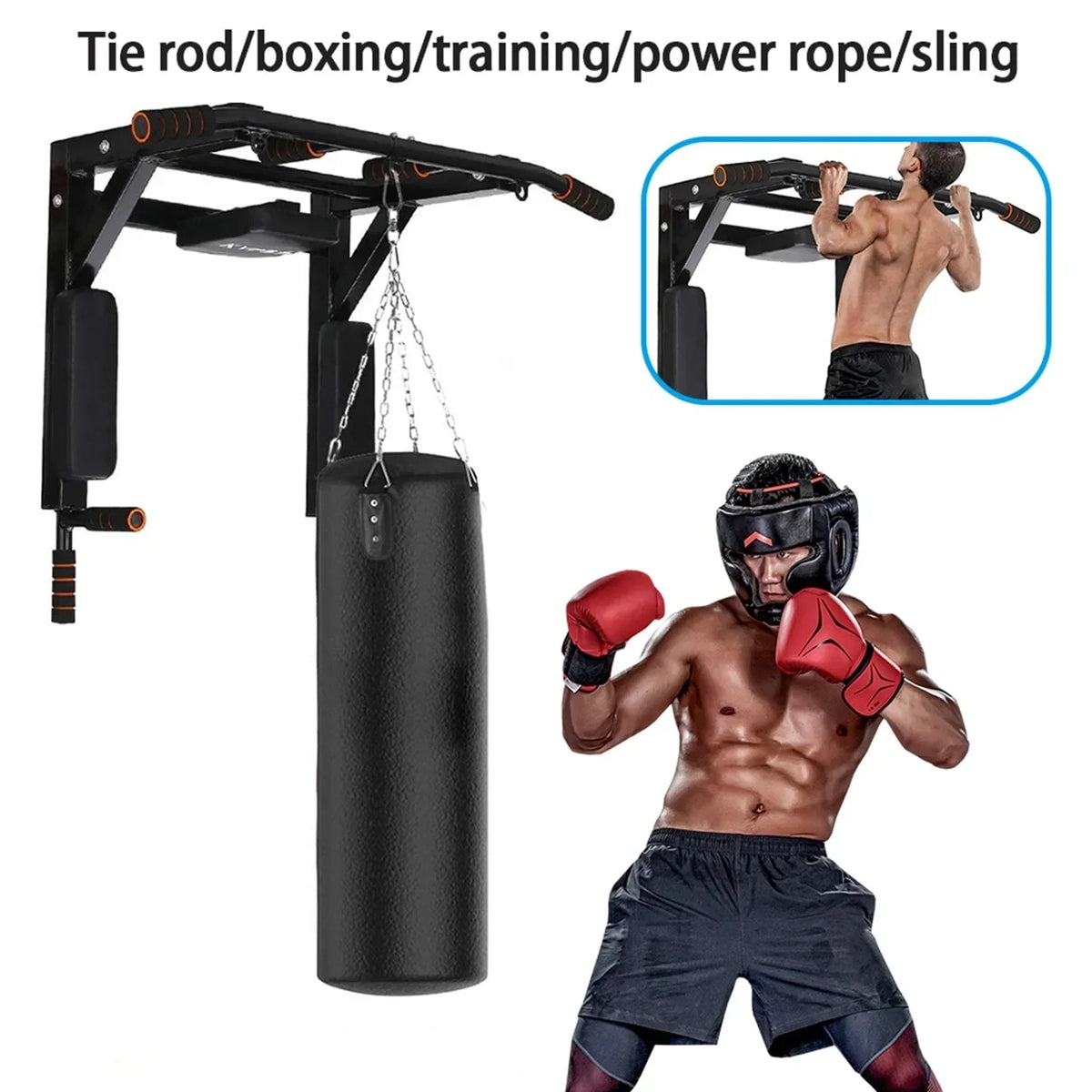 2026 NewDual-Use Wall-Mounted Pull-up Bar for Home Gym Strength Training Equipment Chin Up Steel Bar