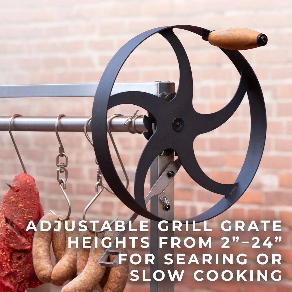 2026 NewBackyard Discovery Argentine Santa Maria Wood Fire & Charcoal Steel BBQ Grill, Brasero