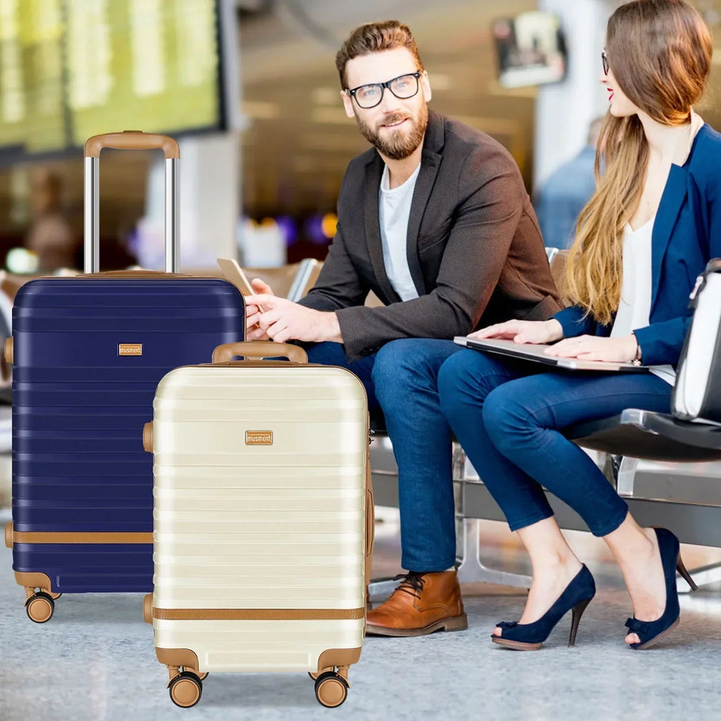 2026 New5 Piece Luggage Sets and Travel Duffel Bag, ABS Hardshell Hardside Checked Luggage with TSA Lock and Double Spinner Wheels Suitcase, Deep Blue