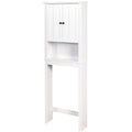 2026New Ktaxon 67"H Over The Toilet Storage, Bathroom Space Saver, Bathroom Cabinet with Double Door & Adjustable Shelves, White