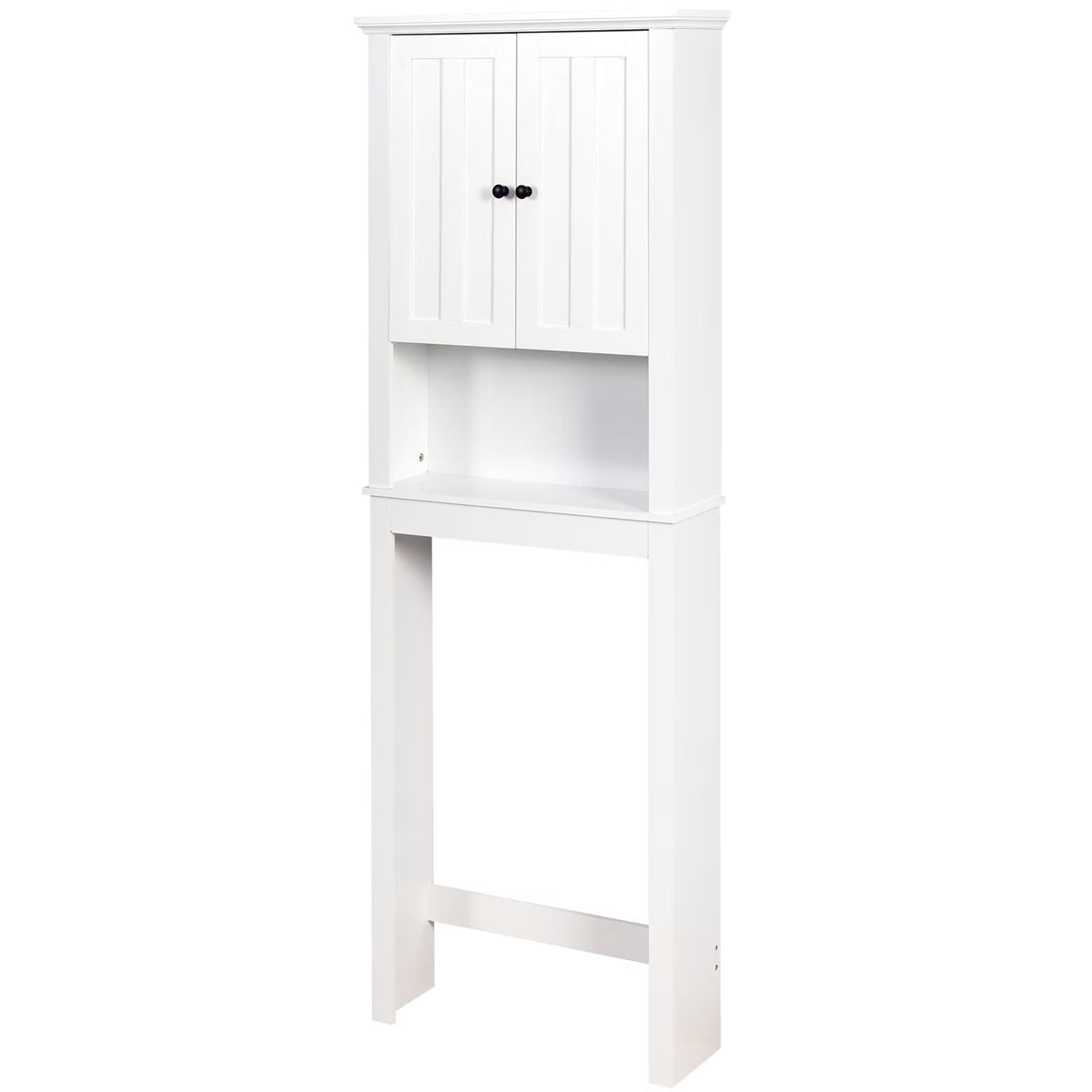 2026New Ktaxon 67"H Over The Toilet Storage, Bathroom Space Saver, Bathroom Cabinet with Double Door & Adjustable Shelves, White