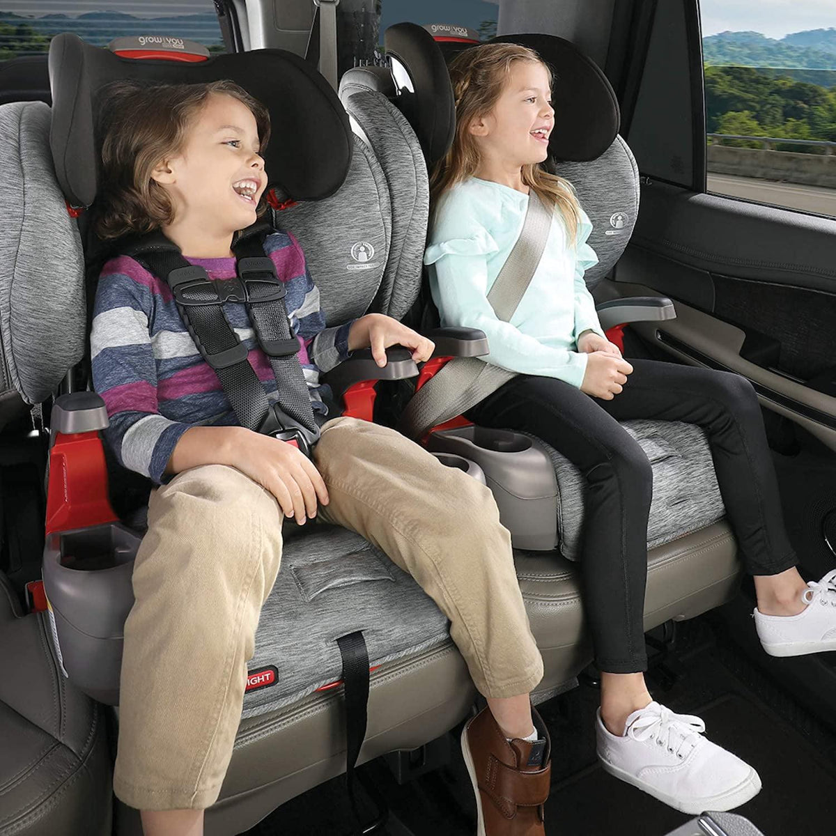 2026 NewBritax Grow With You ClickTight Harness-2-Booster Car Seat. 2-in-1 High Back Booster. Cool Flow Grey