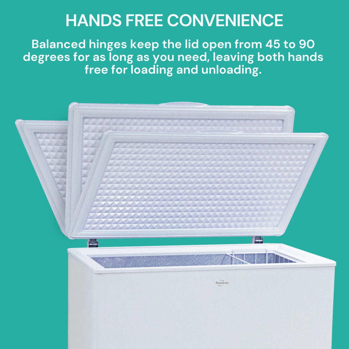 2026 NewKoolatron Large Chest Freezer, 7.0 cu ft (195L),Manual Defrost Deep Freeze, Storage Basket, Space-Saving Flat Back, Stay-Open Lid, Front-Access Drain, White
