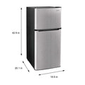 Frigidaire 4.5 cu ft 2-Door Compact Refrigerator with Freezer and Chrome trim—space-saving, energy-efficient mini fridge idea