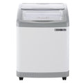 2026 NewMaxx Cold Curved Glass Top Chest Freezer Display, 24.6"W, 3.81 cu. ft. Storage Capacity, Equipped with (2) Wire Baskets, in White (MXF25CHC-2)