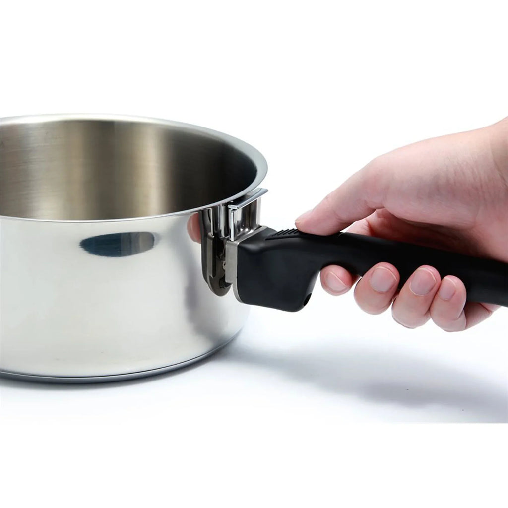 2026 New Camco Premium Ceramic Nesting Cookware Set- Non Stick Pans and Pots with Removable Handles, Space Efficient Excellent for RVs and Compact Kitchens
