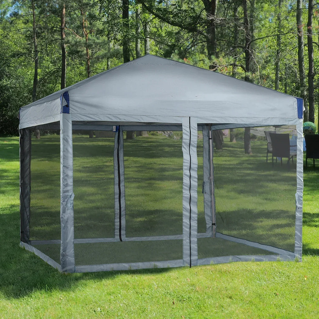 2026 NewAoodor 12'x12' Pop Up Canopy with Removable Mesh Sidewalls, Outdoor Portable Instant Shelter Tent-Black