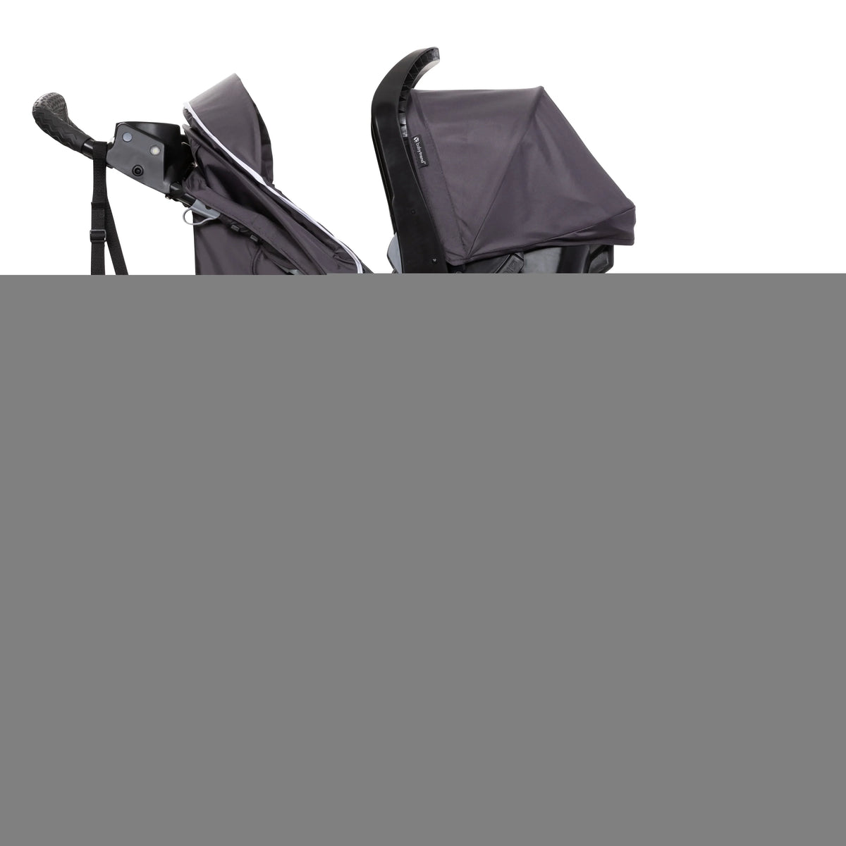 2026 NewBaby Trend Xcel-R8 Plus Jogging Stroller with LED Lights. Liberty Grey