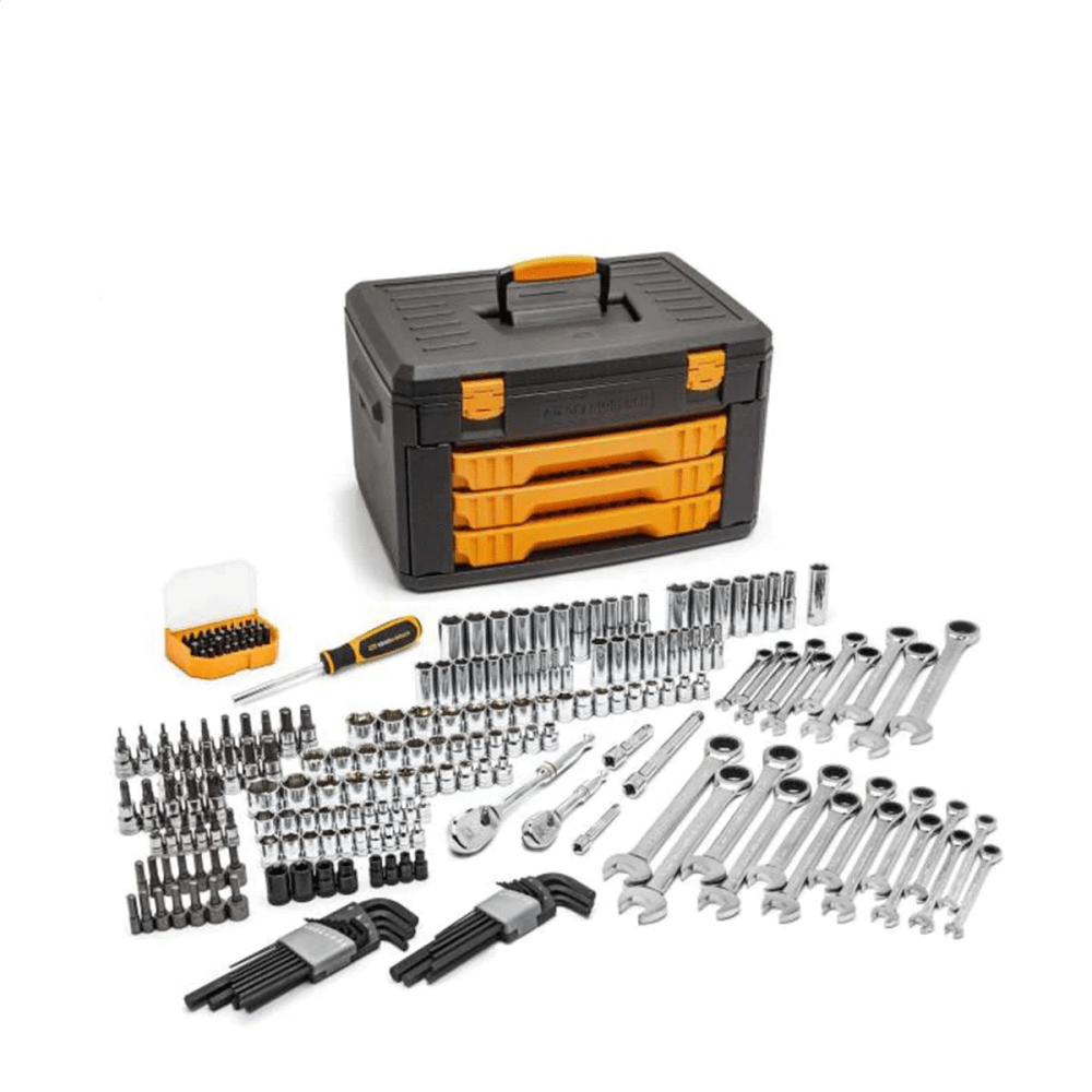 2026 New232 Piece 1/4″. 3/8″ Drive Metric &amp; SAE Mechanics Hand Tool Set