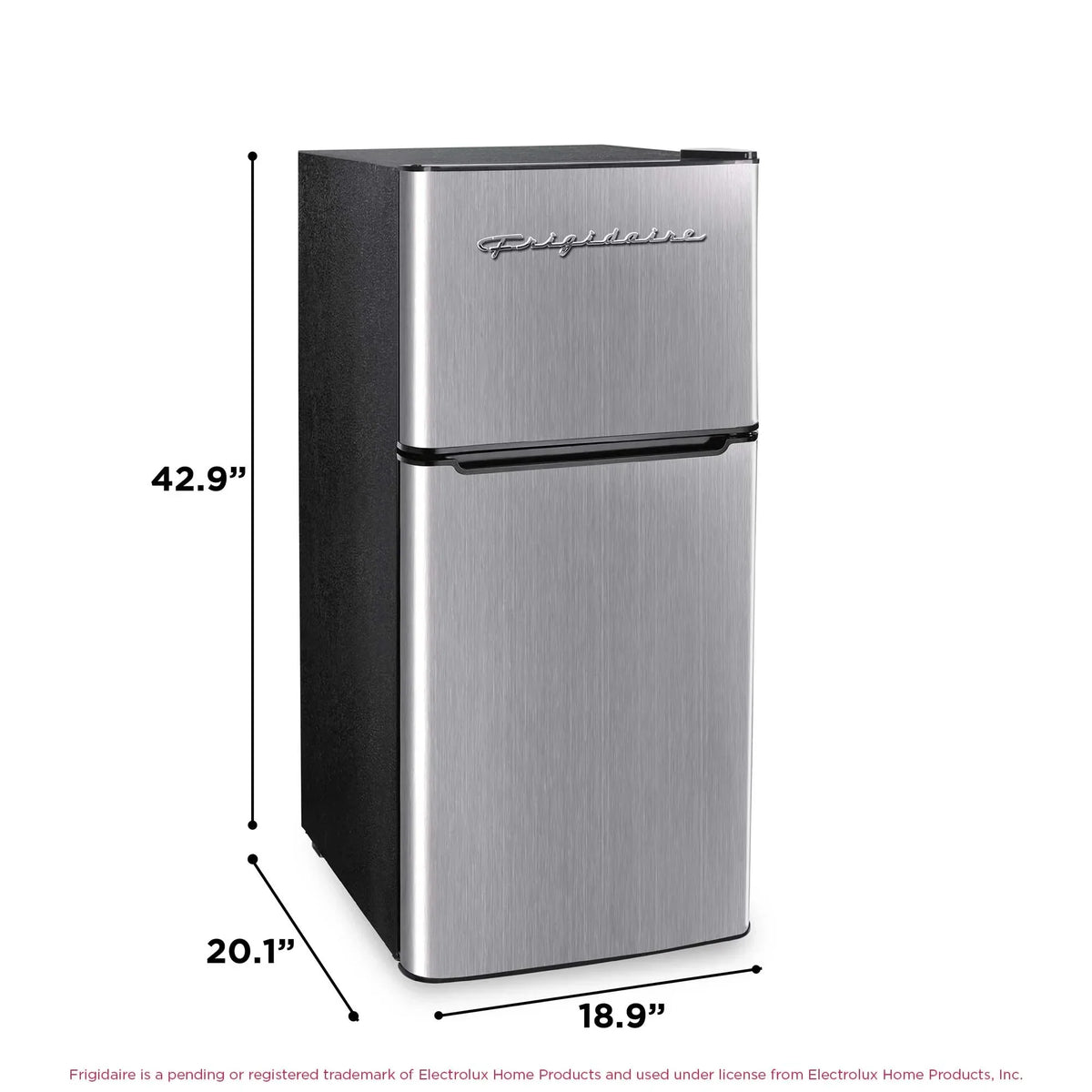 2026 NewFrigidaire, 4.5 Cu. ft., 2 Door Compact Refrigerator-Chrome Trim, EFR451, Platinum