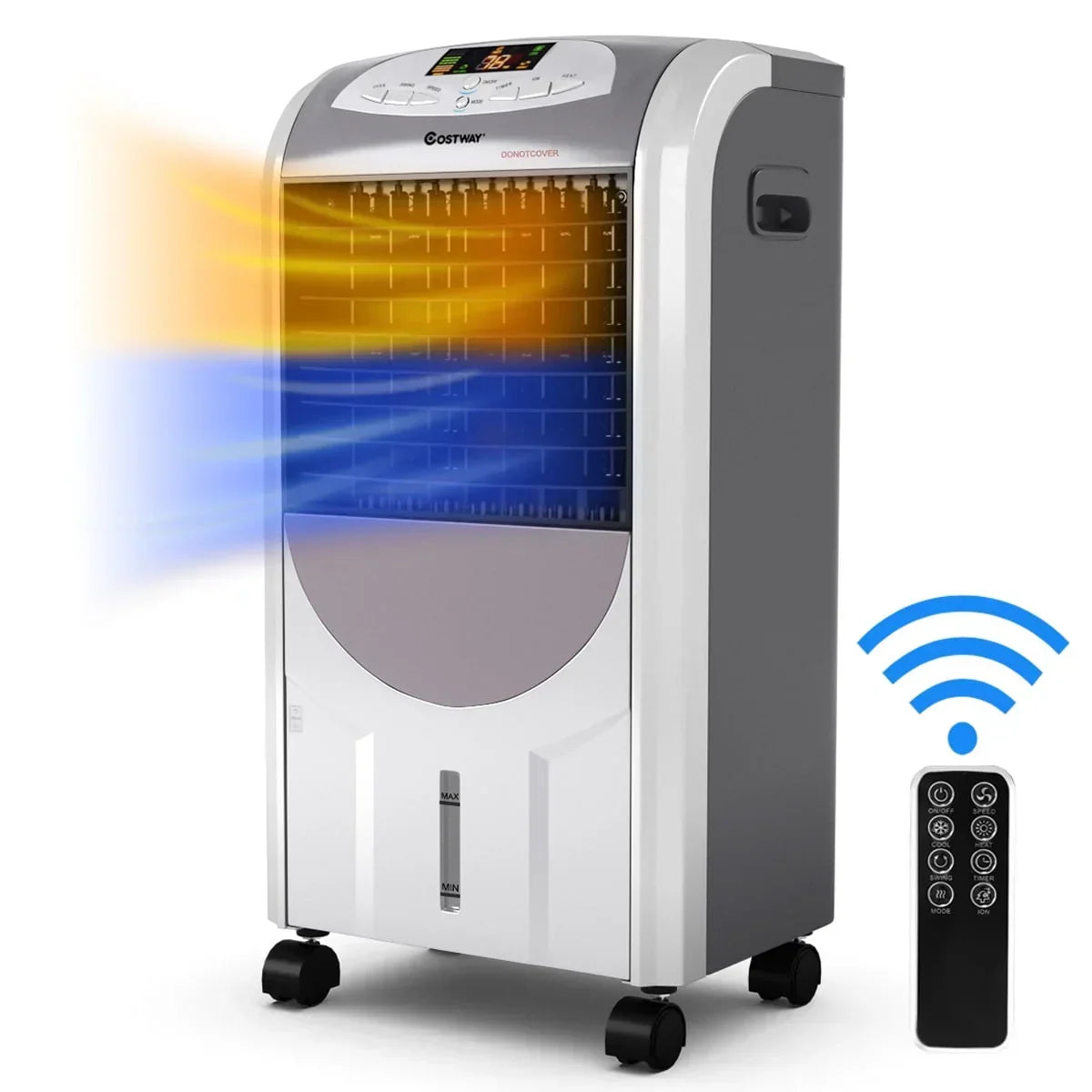 2026 NewCostway Portable Air Cooler Fan & Heater Humidifier with Washable Filter Remote Control