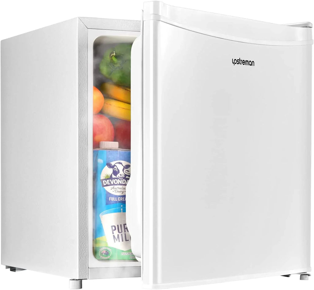 2026 NewUpstreman 1.7 Cu.ft Mini Fridge with Freezer, Dorm Essentials, Adjustable Thermostat, Energy Saving, Low Noise, Single Door Compact Refrigerator for Dorm, Office, Bedroom, Red-FR17
