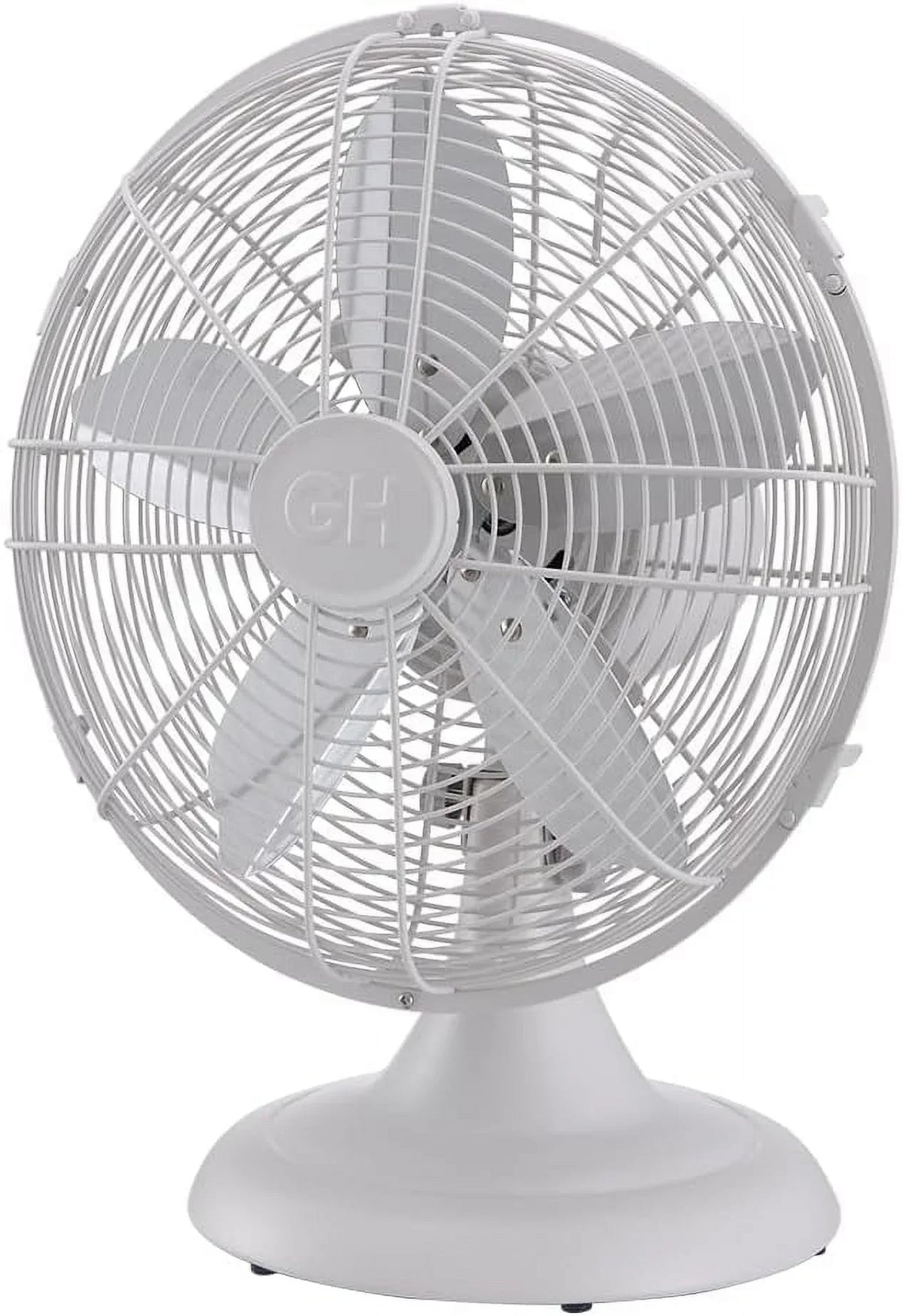 2026 NewGood Housekeeping Retro All-Metal Table Fan (92618) with 3 Speed Settings, Wide Oscillation, and Carrying Handle"