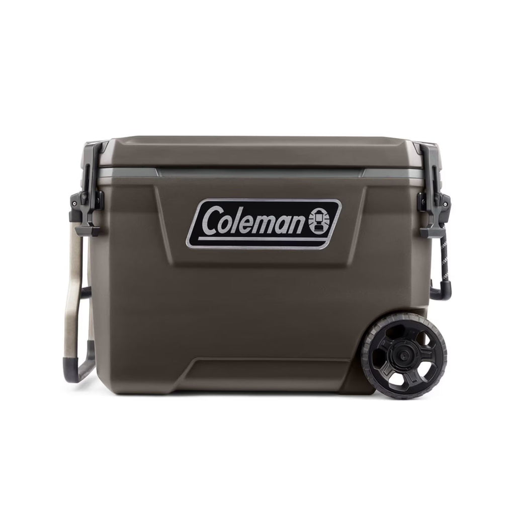 2026 NewColeman Convoy Series 65-Quart Hard Cooler with Wheels, up to 48 Cans, Brown Walnut Color