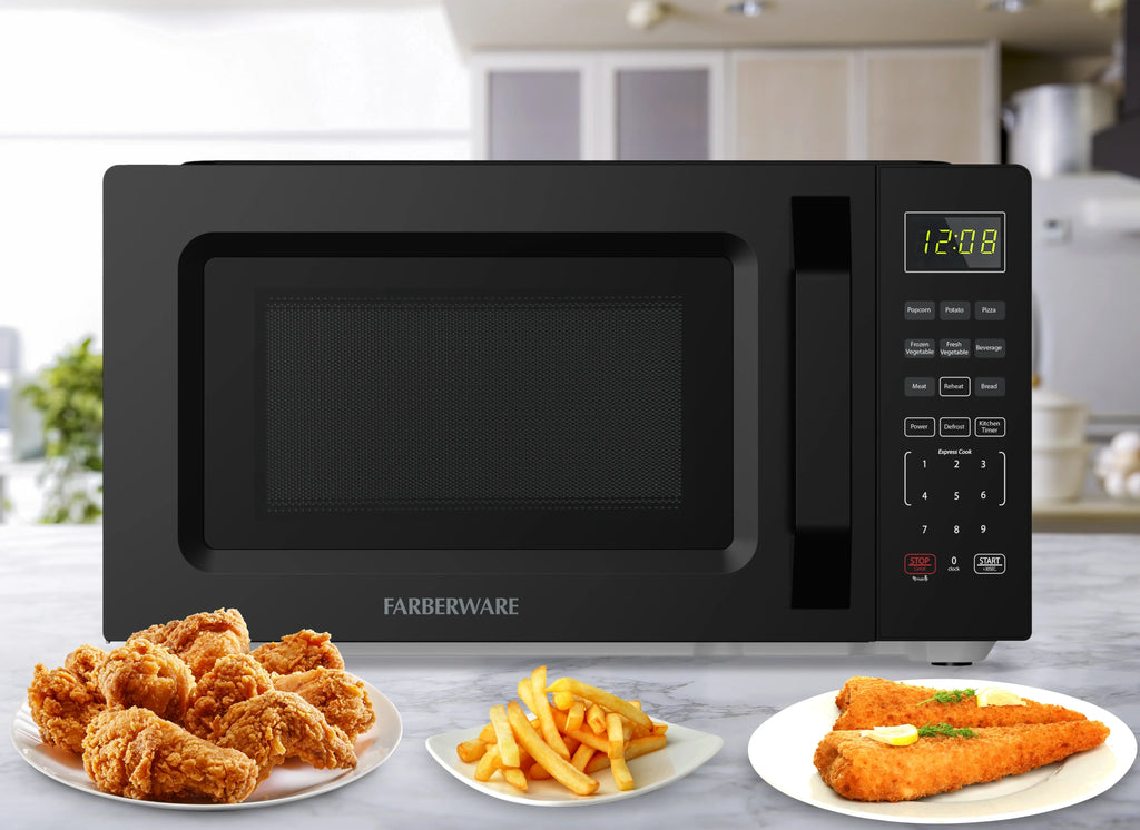 2026 NewFarberware 1.1 Cu. Ft. 1000-Watt Compact Microwave Oven, Black