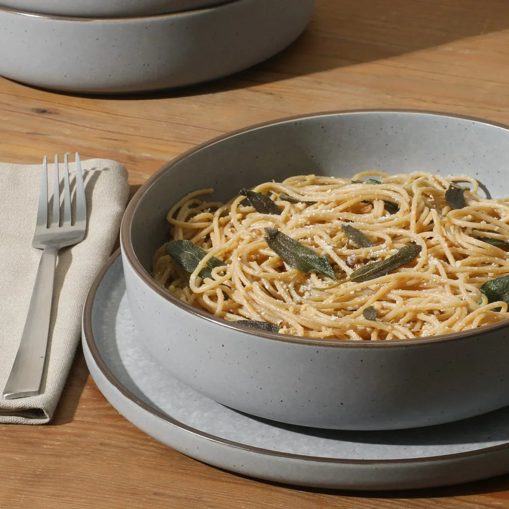 2026 NewGibson Elite Gelston Stoneware Matte Reactive Glaze 16 Piece (Service for 4) Plates and Bowl Dinnerware Set - Grey
