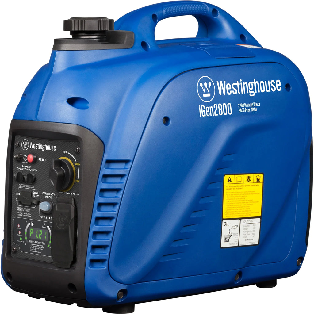 2026 NewWestinghouse 2800 Peak Watt Super Quiet & Lightweight Portable Inverter Generator, Gas Powered, Parallel Capable, Long Run Time