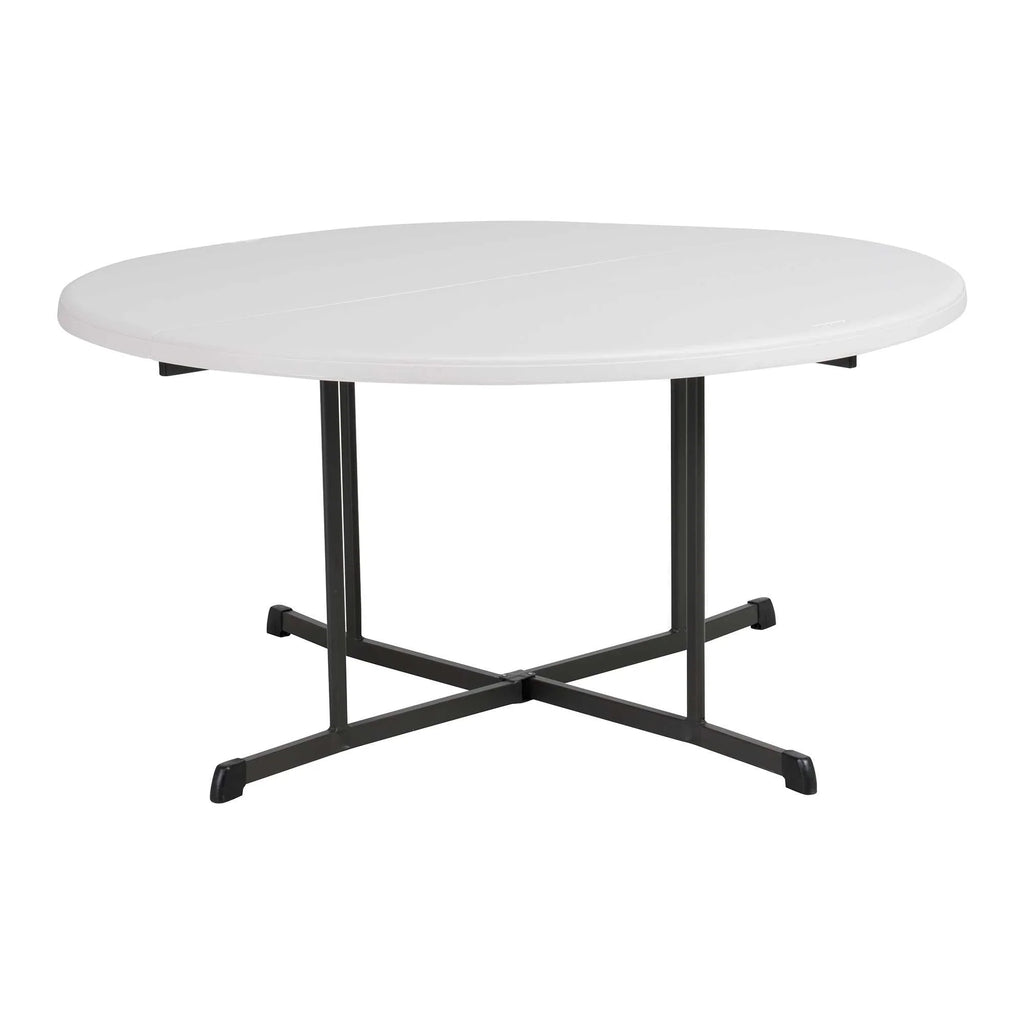2026 NewLifetime 60" Centerfold Indoor/Outdoor Commercial Grade Folding Round Table, Almond 1 Piece 1 Count (80806)