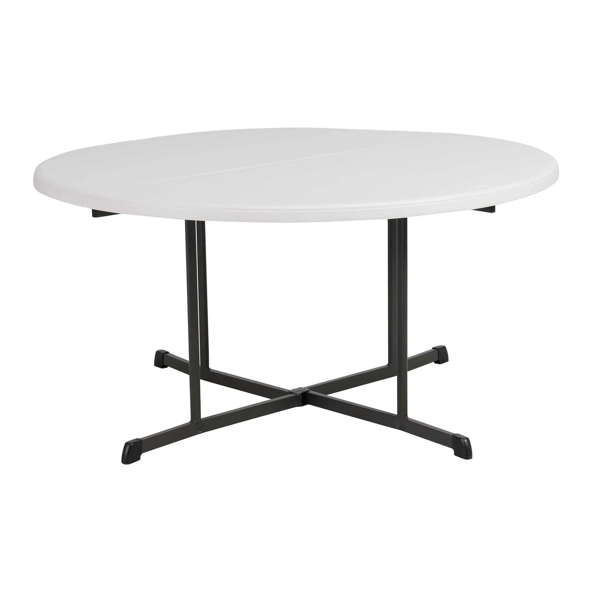 2026 NewLifetime 60" Centerfold Indoor/Outdoor Commercial Grade Folding Round Table, Almond 1 Piece 1 Count (80806)