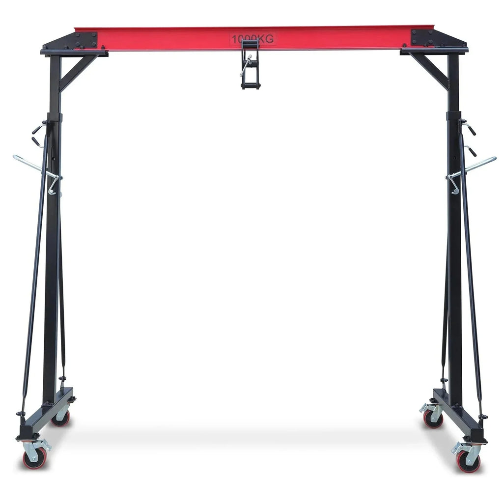 2026 New2025 1-ton gantry crane, adjustable, 2200 lbs lifting capacity, height adjustable 96.5"-143.7", portable hoist for factory, construction site, warehouse, auto repair shop