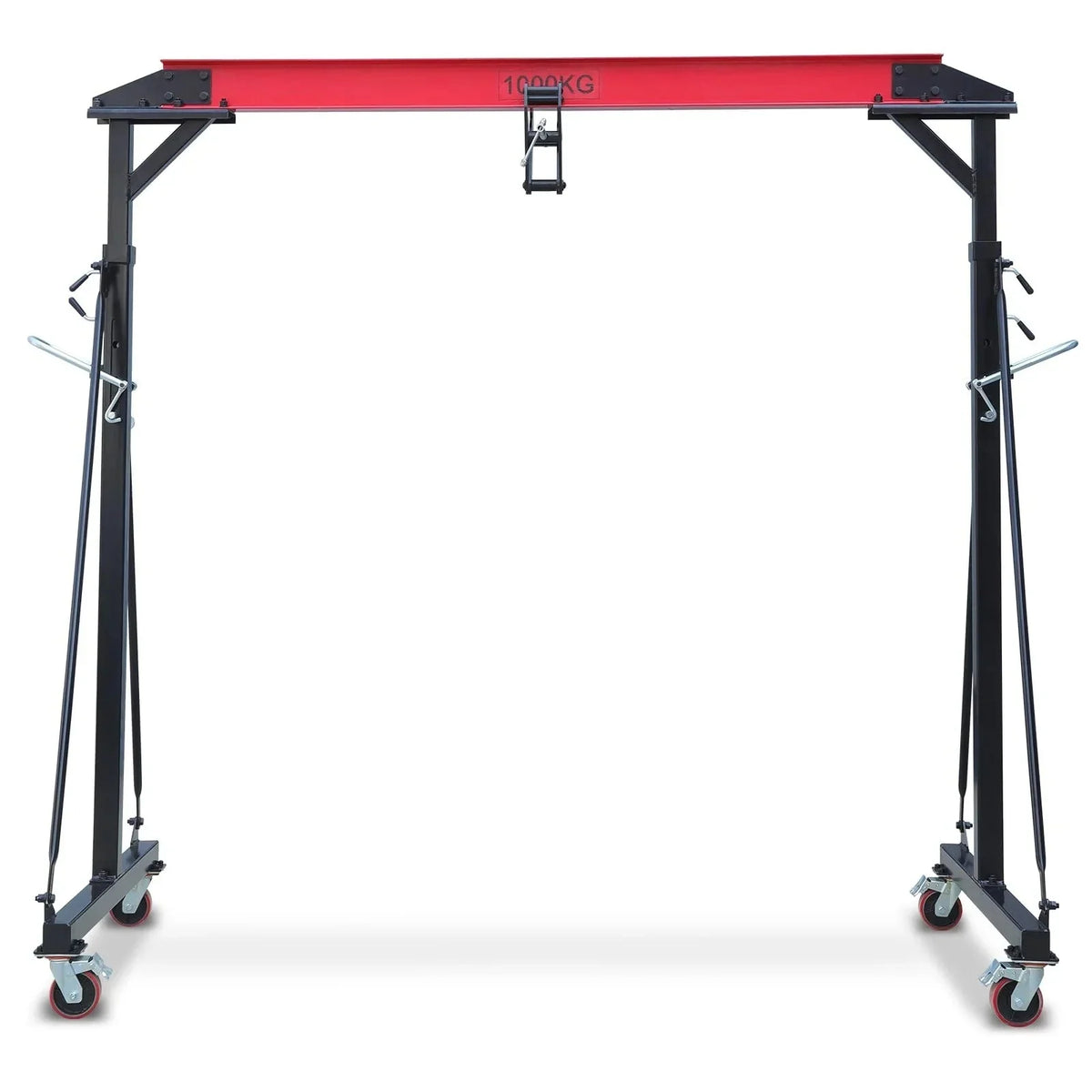 2026 New2025 1-ton gantry crane, adjustable, 2200 lbs lifting capacity, height adjustable 96.5"-143.7", portable hoist for factory, construction site, warehouse, auto repair shop