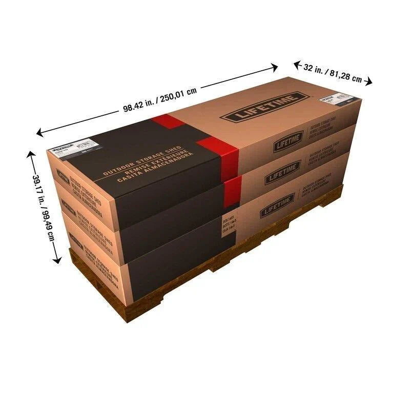 2026 New2025 Side entrance, 4.57 m W x 2.44 m D, plastic tool shed
