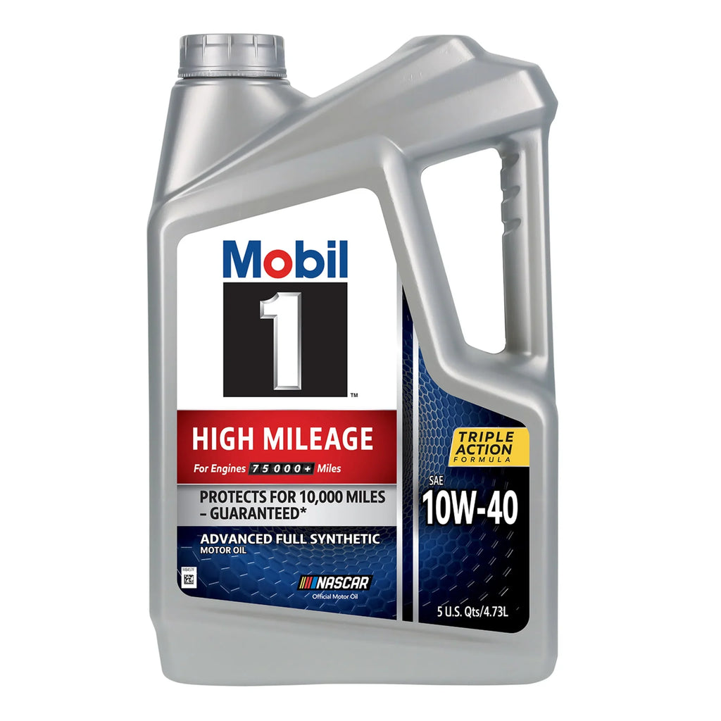 2026 NewMobil 1 High Mileage Full Synthetic Motor Oil 10W-40, 5 Quart (Pack of 3)