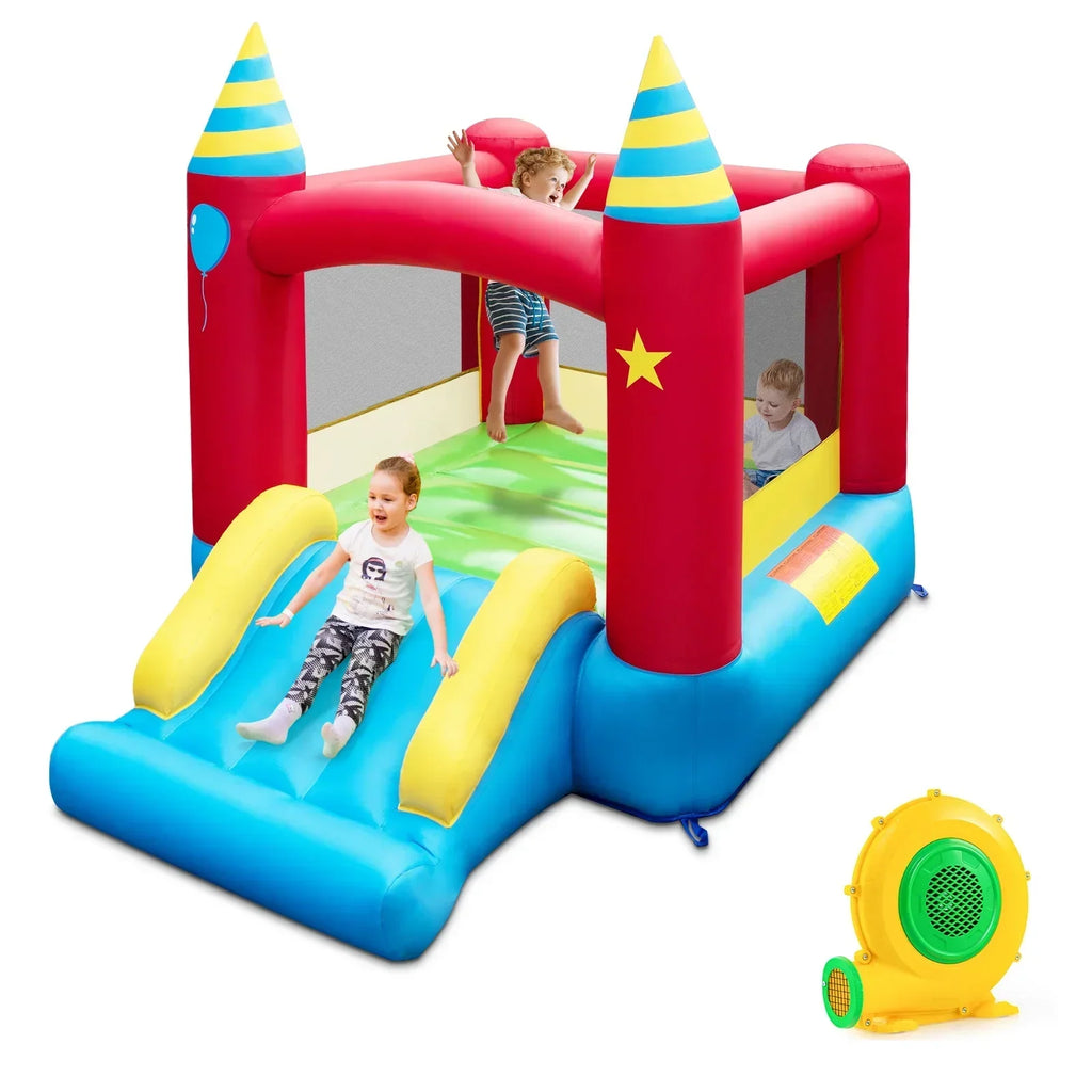 2026 NewCostway Inflatable Kids Jumping Bouncer Indoor Outdoor with 480W Blower