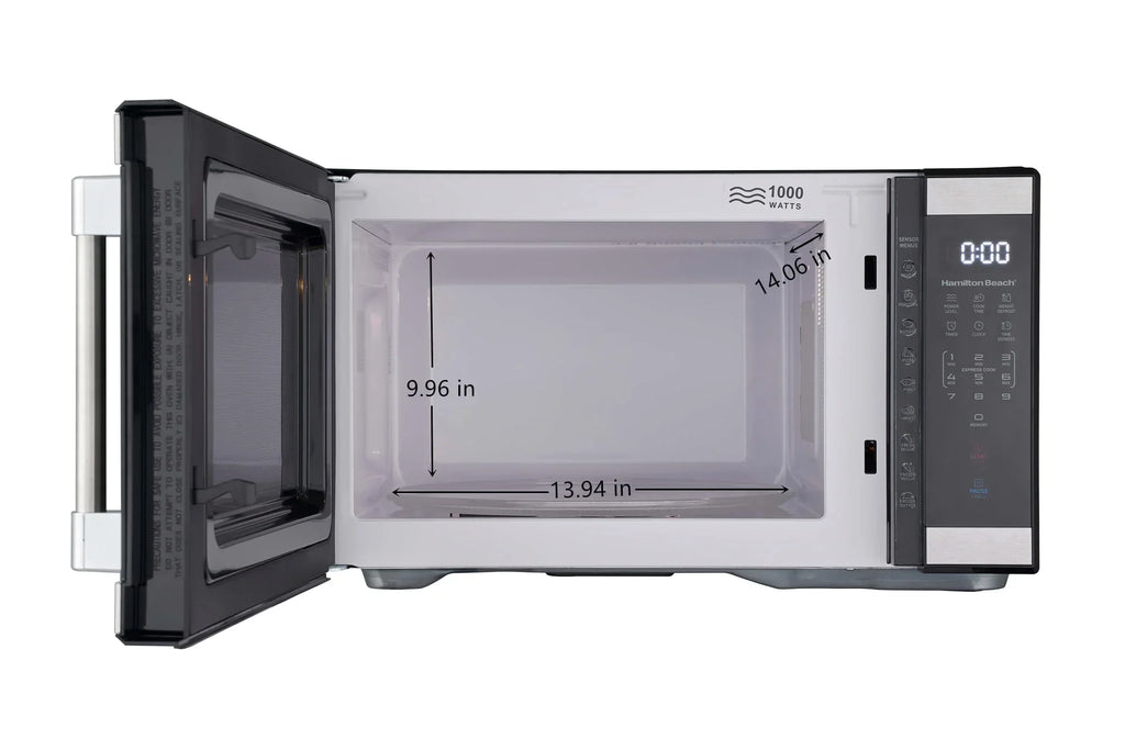 Hamilton Beach 1.1 cu ft Countertop Microwave Oven in Stainless Steel