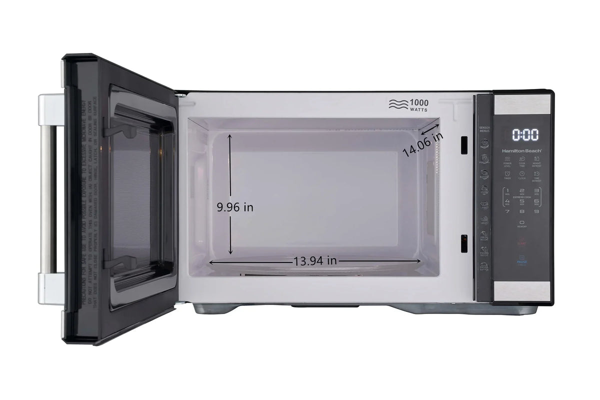 Hamilton Beach 1.1 cu ft Countertop Microwave Oven in Stainless Steel