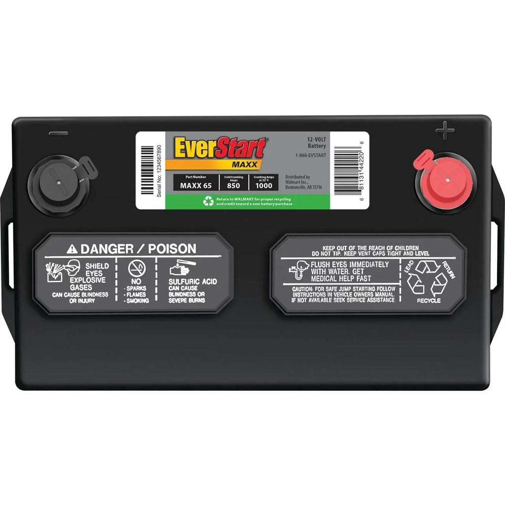 2026 NewEverStart Maxx Lead Acid Automotive Battery, Group Size 65 12 Volt 850 CCA