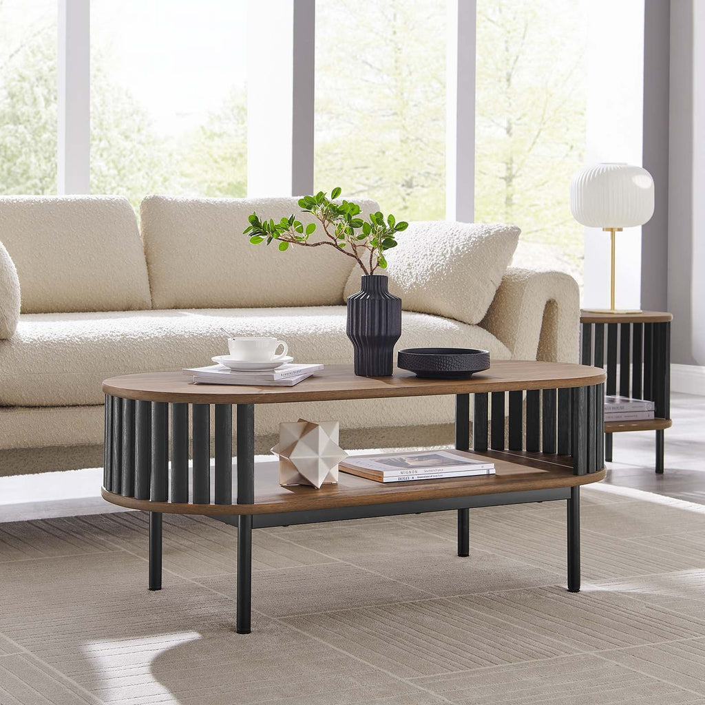 2026 NewModway Fortitude Wood Coffee Table in Walnut Black