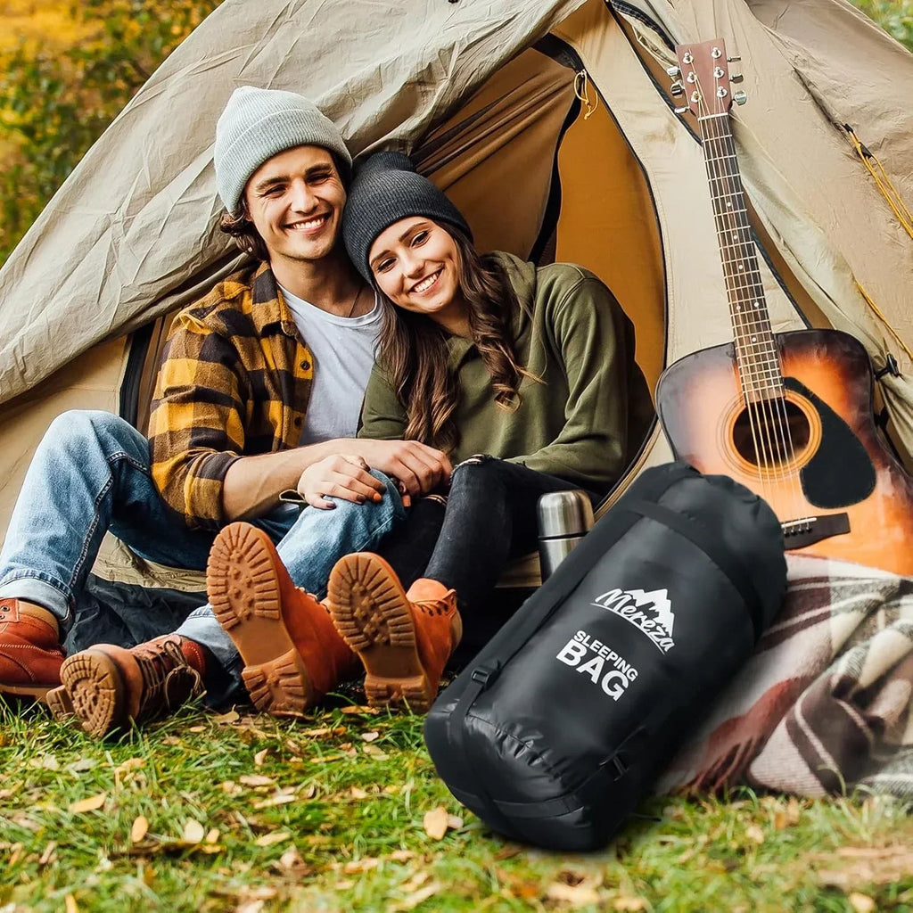 2026 NewDouble Sleeping Bag for Adults Mens with Pillow, XL Queen Size Two Person Sleeping Bag for All Season Camping Hiking Backpacking 2 Person Sleeping Bags for Cold Weather & Warm