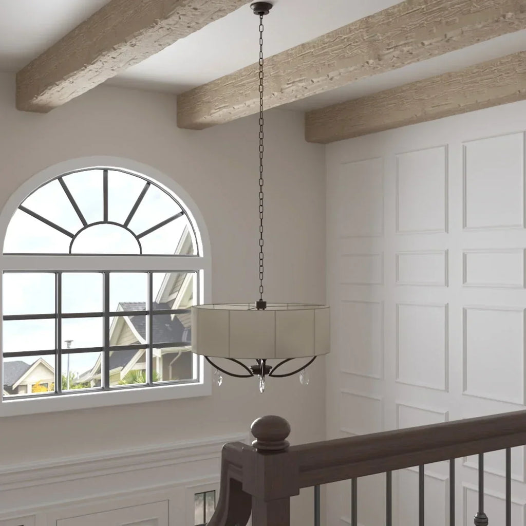 2026 NewEkena Millwork 3 1/2"W x 3 1/2"H x 120"L 3-Sided (U-Beam) Salvaged Timber HeritageTimber Faux Wood Ceiling Beam, Kona Brown